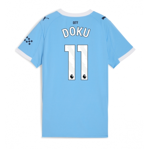 Billige Fotballdrakt Manchester City Jeremy Doku #11 Replika Hjemmedrakt Dame 2025-26 Kortermet Billige Fotballdrakt Manchester City Jeremy Doku #11 Replika Hjemmedrakt Dame 2025-26 Kortermet